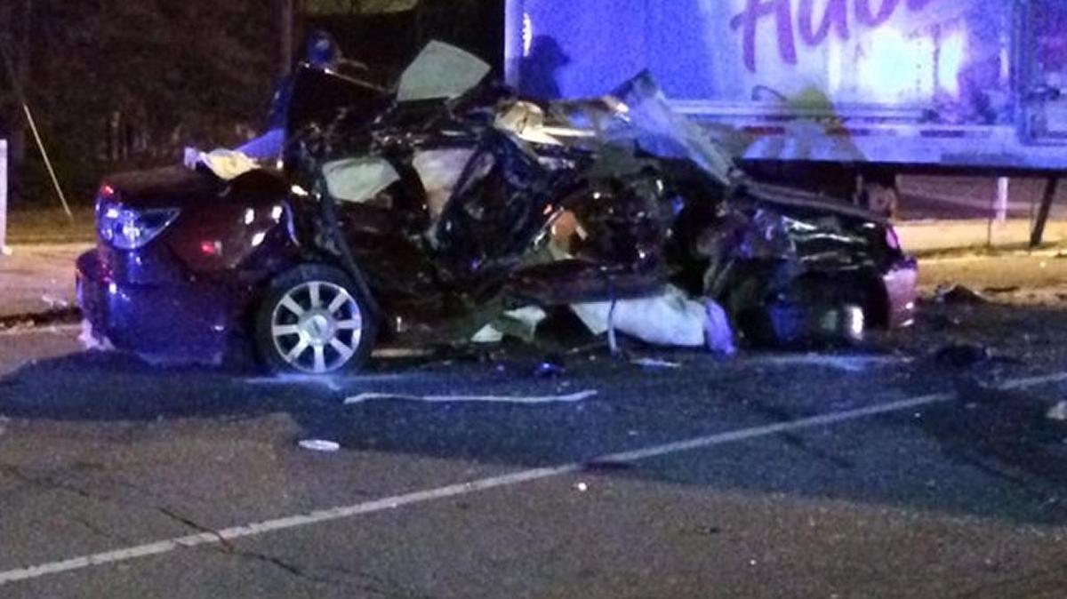 The scene of an early Wednesday accident in Concord.