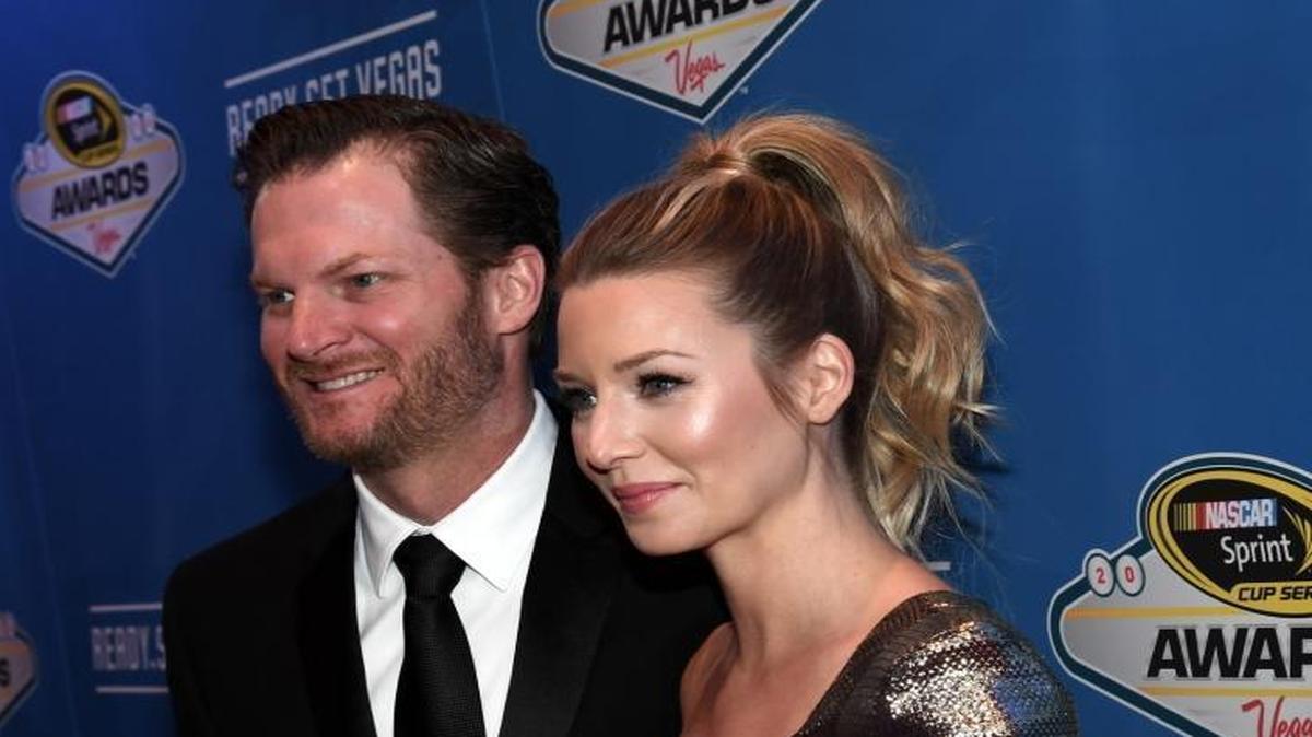 Dale Earnhardt Jr., left, and Amy Reimann were married Saturday night.