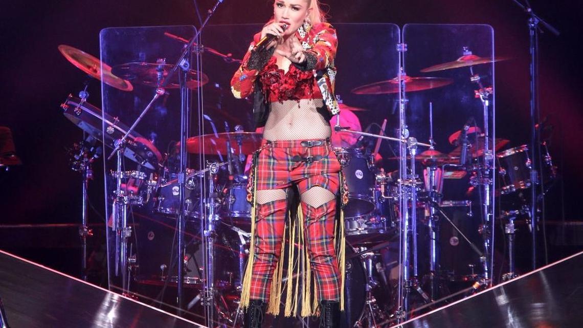 Gwen Stefani performs at PNC Music Pavilion on Saturday night.