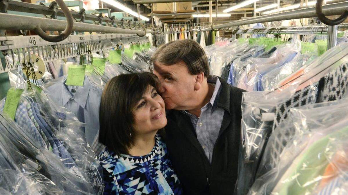 Ximena and Robert Arroba, the owners of Carolina Cleaners on South Blvd., have been married since October 2005.