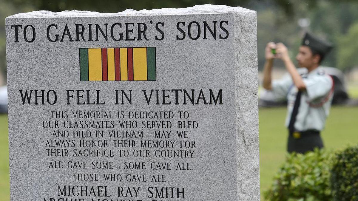 Garinger High School held a dedication ceremony Friday August 8, 2014 for a memorial to 15 former students who died in Vietnam. Fifteen scholarships for Garinger's graduating seniors were established the same year, one in honor of each of the fallen soldiers.
