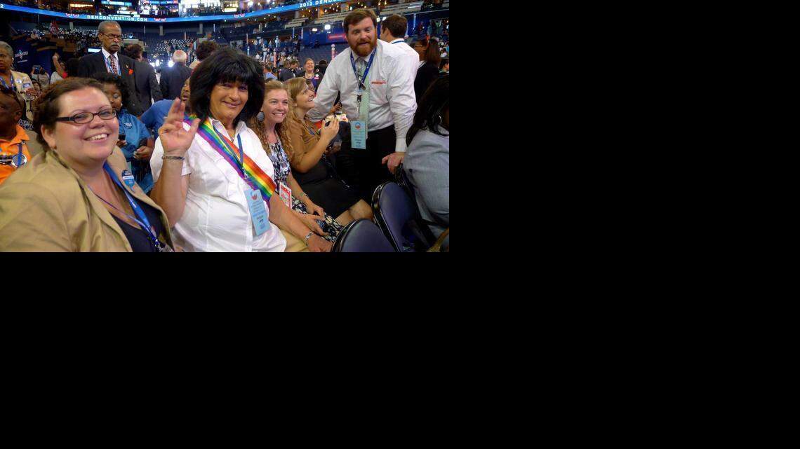 
Janice Covington Allison, second from left, was the first transgender woman elected to be a delegate to the Democratic National Convention, which was held in Charlotte in 2012.


