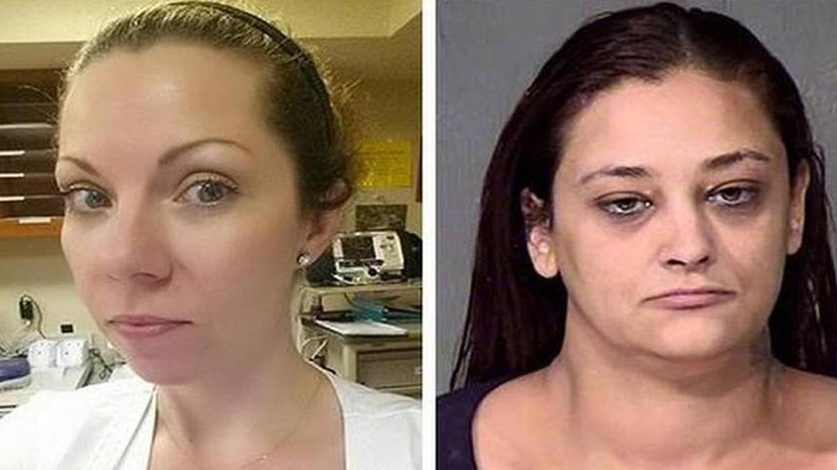 This composite photo shows Kendra Dawn Speed, left, and the fugitive she was confused with, Kendra Michelle Speed.