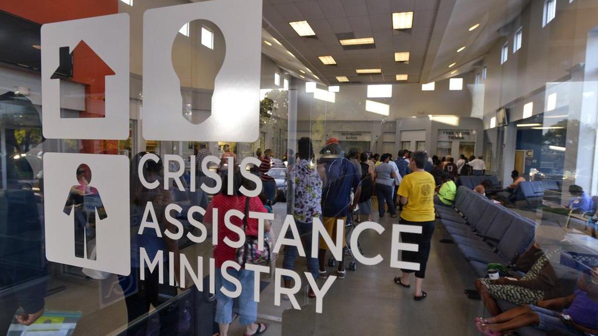 People in line at Crisis Assistance Ministry in August2015. Many people were seeking help with their utility bills after months of hotter than normal temperature in Charlotte. The ministry is among 174 organizations that are part of the #GivingTuesdayCLT campaign.