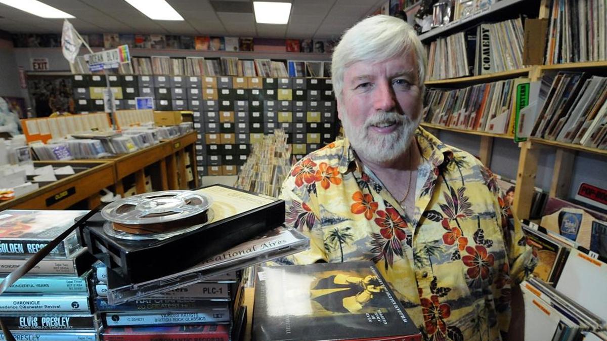 In this 2009 photo, Chris Beachley is shown at his Wax Museum vintage record shop in Charlotte. The shop closed last weekend, as Beachley retired. Its Memories on Media audio/video transfer company remains open at a new location, 5309 Monroe Road, Suite G, a block from the record shop. The service transfers people’s old tapes, records, eight-tracks and videos onto CDs and DVDs.