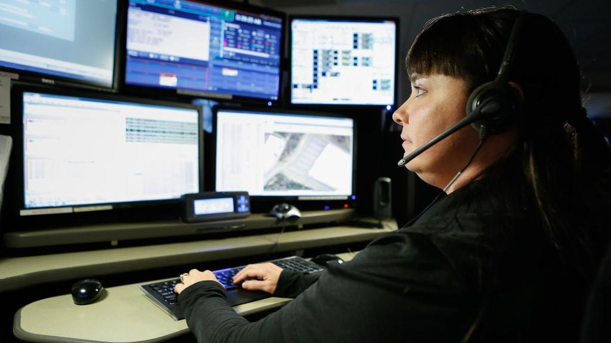 York County 911 dispatcher Tracey Loss works at the 911 call center in Rock Hill.