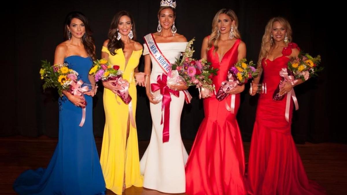 Wendy Jordan (center), Mrs. North Carolina 2017, with runners-up (left to right) Rebecca Younce, Phaedra Pistone, Whitney Scott and Sarah Farra.