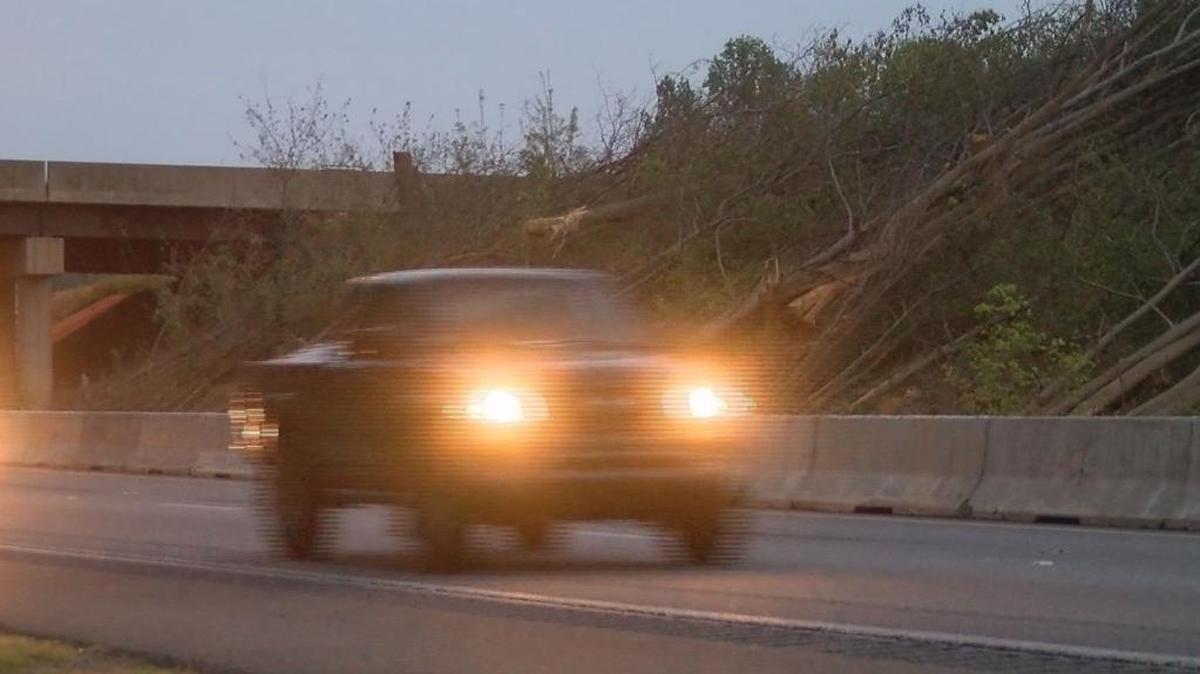 A longtime Huntersville resident is not happy that several trees have been cut down along I-77.