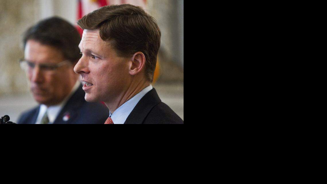 
On Thursday, North Carolina Budget Director Lee Roberts, right, and Gov. Pat McCrory, left, will outline the administration’s spending plan for the next two years.
