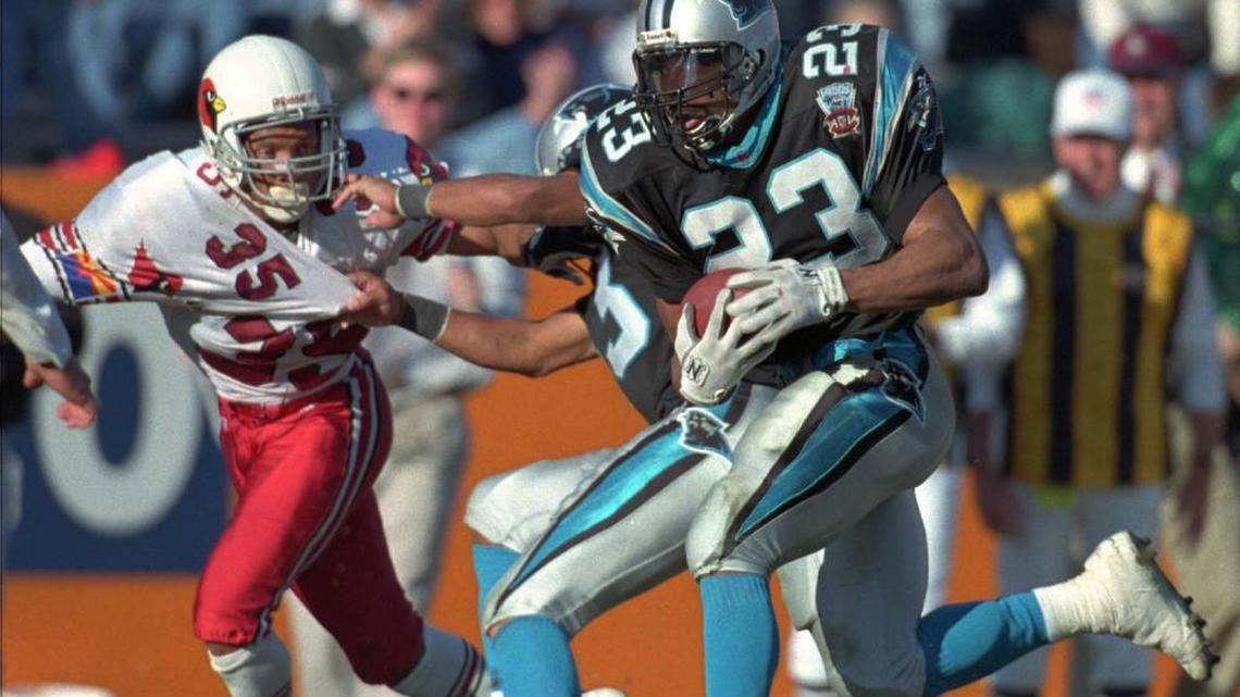 
Running back Anthony Johnson (23) scores against Arizona. 
