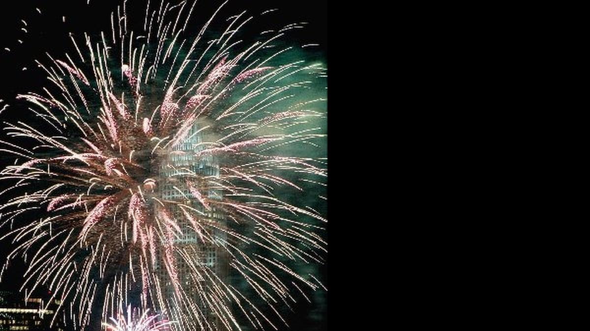 
Fireworks on July 4 at and around BB&T Ballpark.
