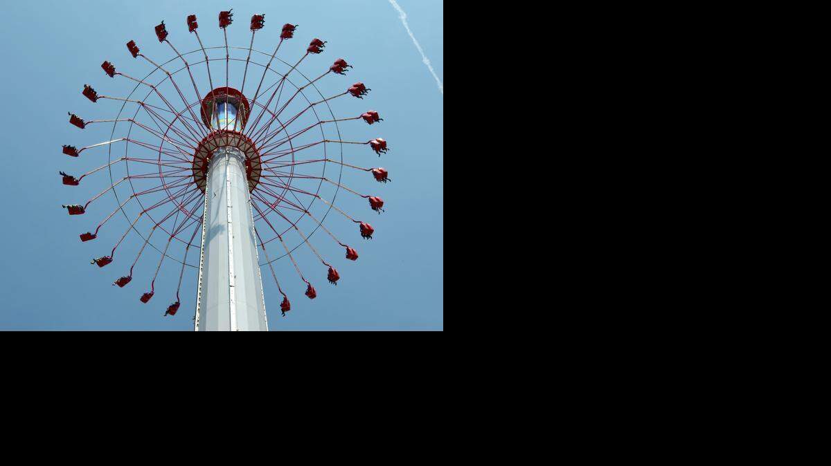 
The WindSeeker ride, shown in this 2013 picture, malfunctioned at Carowinds on Saturday, stranding 60 passengers about 150 feet high for less than 15 minutes, a park spokeswoman said.
