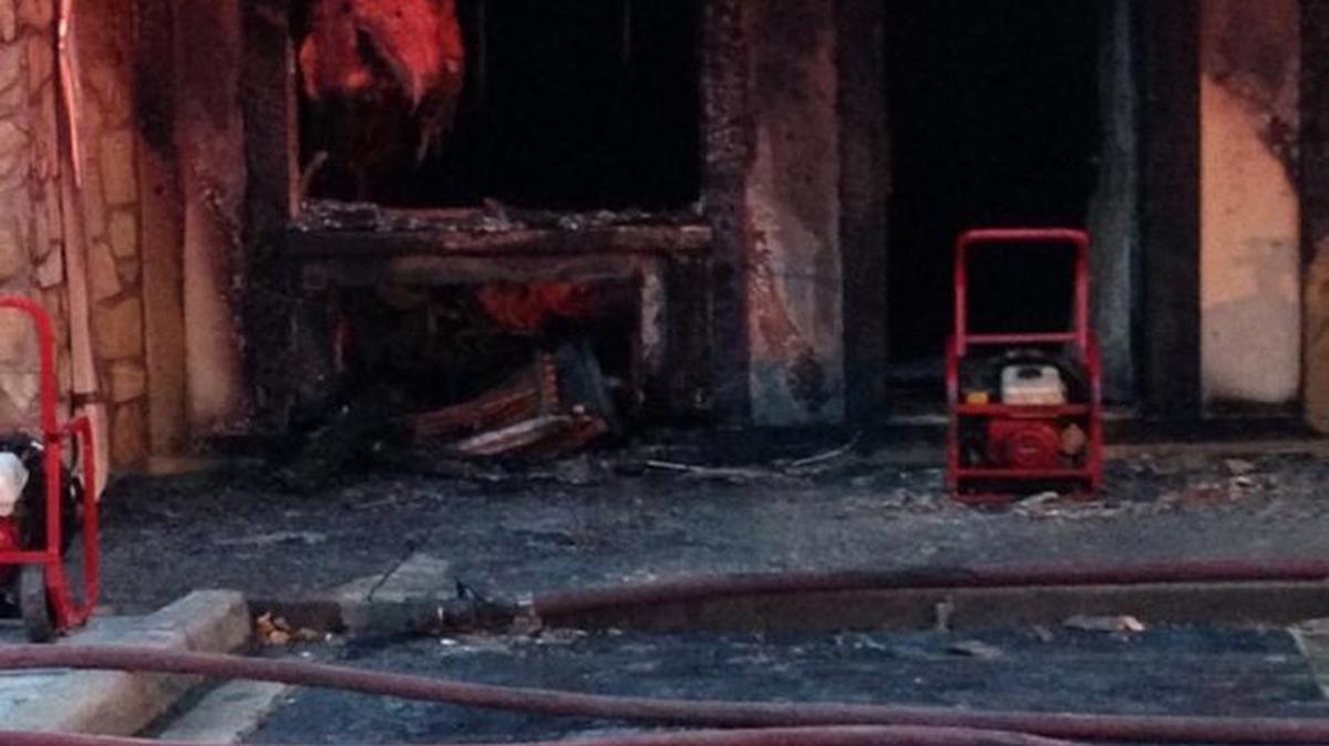 A look at the damage done by the fire at The Red Carpet Inn in Gastonia on Sunday morning.