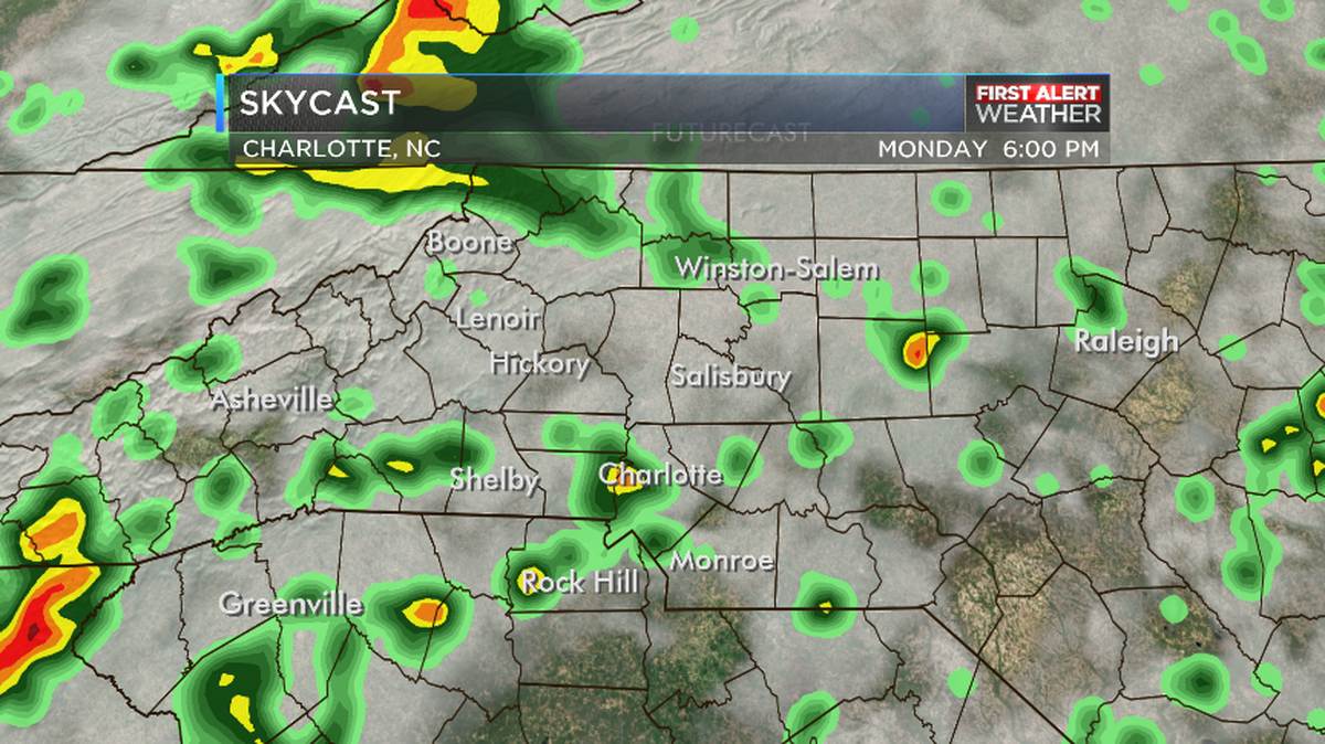 Monday weather predictions