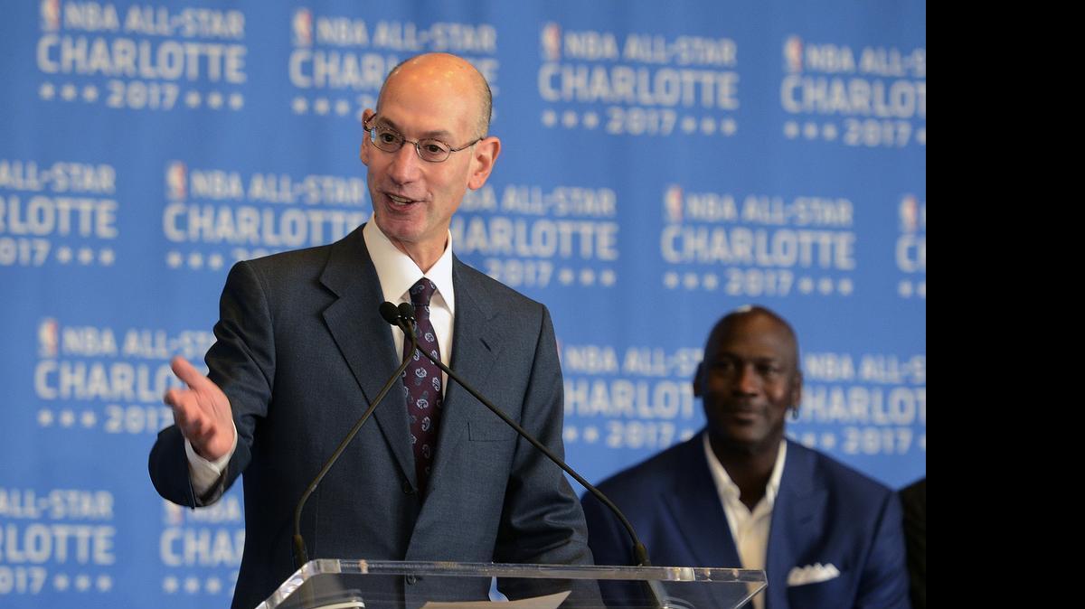
NBA Commissioner Adam Silver awarded the 2017 NBA All-Star game to Charlotte. The game will require subsidies from the city and the Charlotte Regional Visitors Authority.
