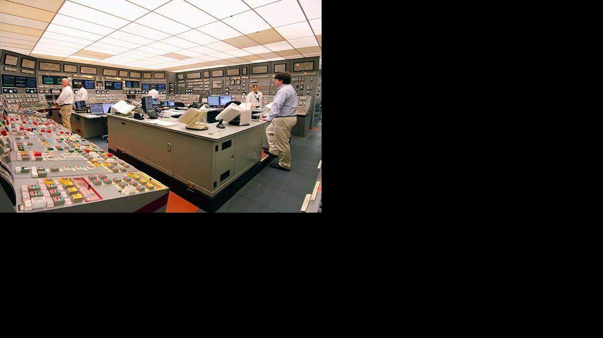 
Reactor operators work in the control room of McGuire Nuclear Station on Lake Norman.
