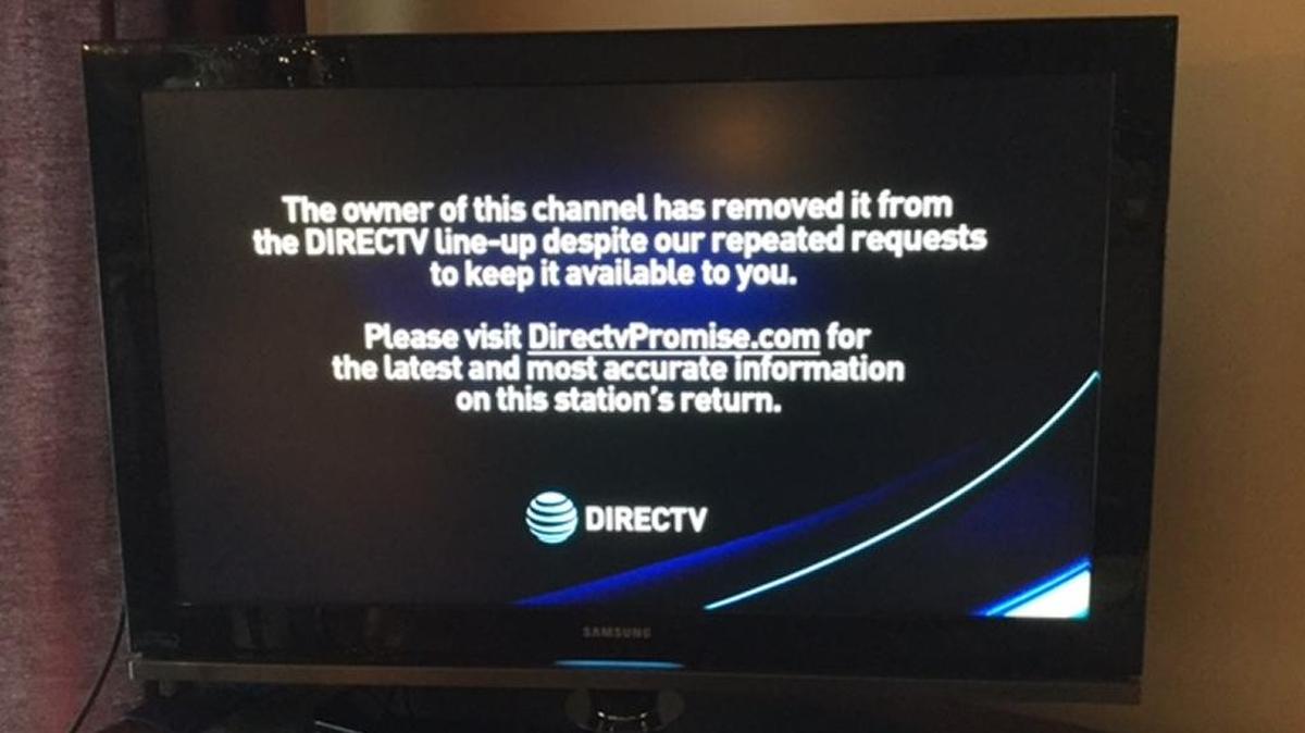 This was the view greeting DirecTV customers on Channel 9 on Sunday.
