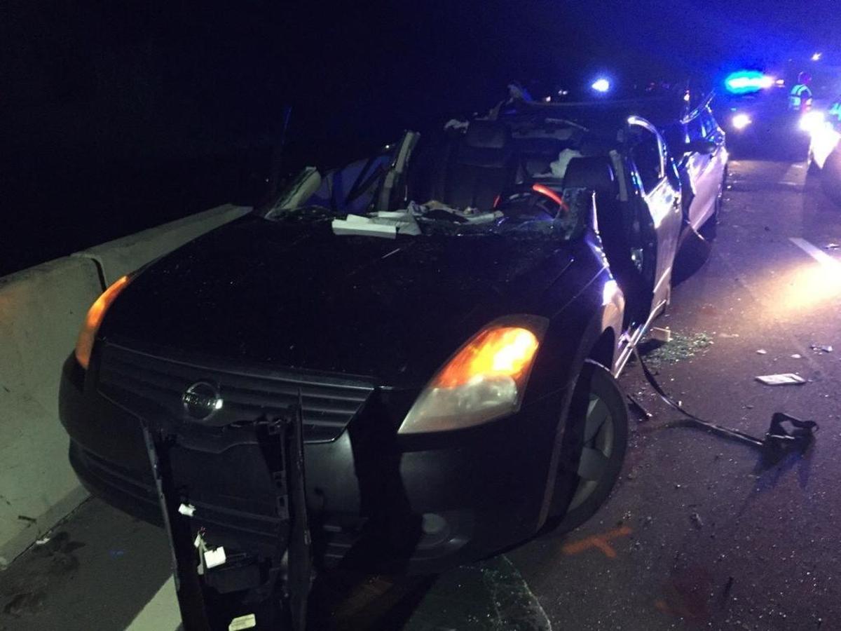 The aftermath of a double fatal wreck on I-77 Saturday in north Charlotte.