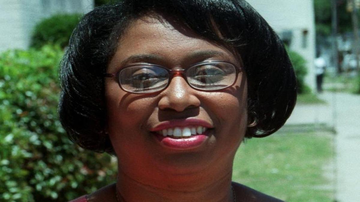 
In this photo taken on May 12, 2003, Cynthia Hurd, a head librarian with the Charleston County Library's John L. Dart Branch, poses for a picture in Charleston, S.C. Hurd was among the victims who were fatally shot Wednesday, June 17, 2015, allegedly at the hands of a young white man who sat among a prayer group at The Emanuel African Methodist Episcopal Church, in Charleston, S.C. (Adam Ferrell /The Post And Courier via AP)
