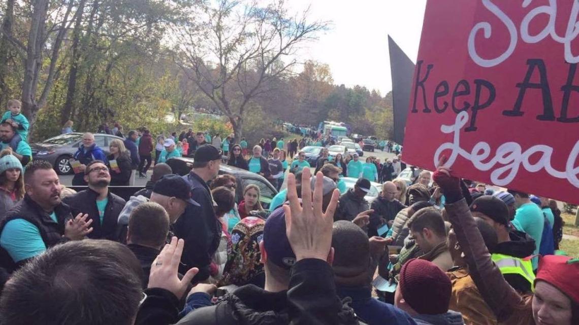 Lawsuit claim demonstrators outside abortion clinics are being denied rights.