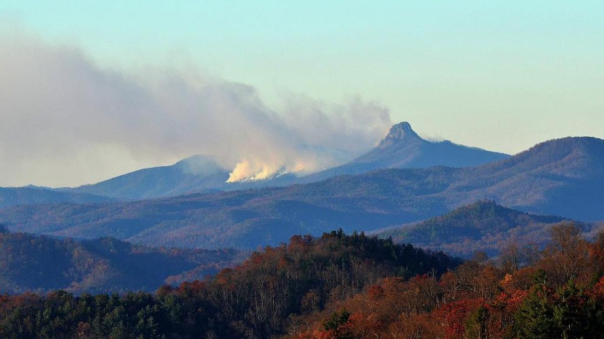 
A 2013 wildfire in the Linville Gorge wilderness of Pisgah National Forest grew from 40 acres to 100 acres overnight. 
