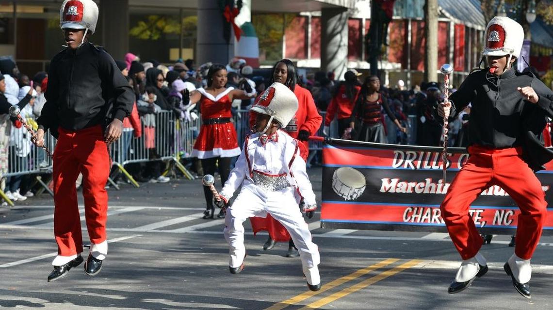 File photo: Drill of Hope Marching Band performs at Novant Health Thanksgiving Day Parade.