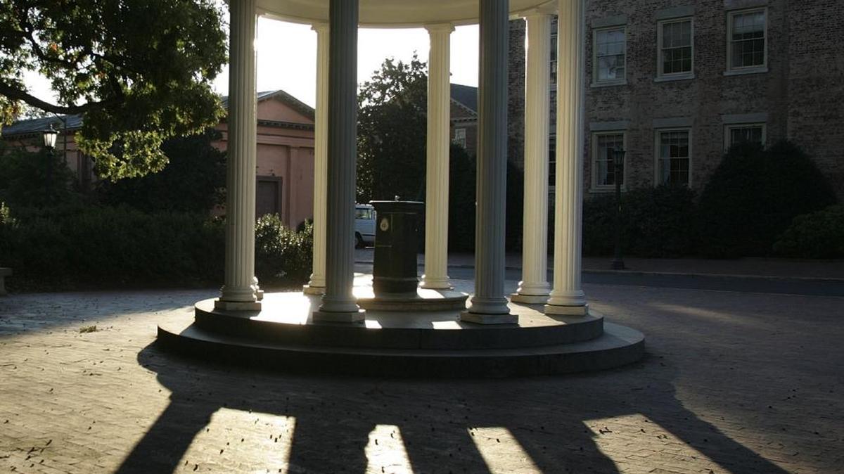 The Old Well at of the campus is the iconic symbol of The University of North Carolina at Chapel Hill.