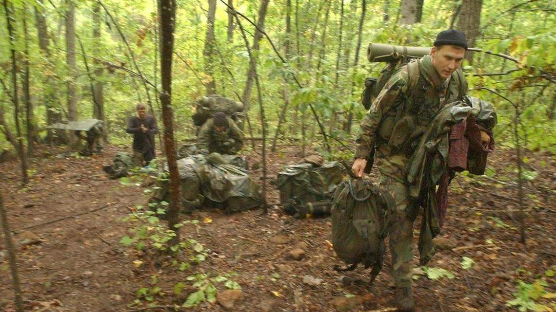 A soldier participating one of Fort Bragg’s past Robin Sage exercises.