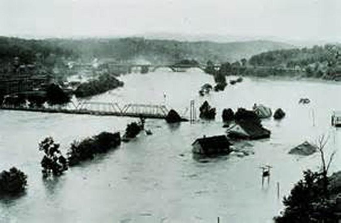 The French Broad River in Asheville, July 1916.