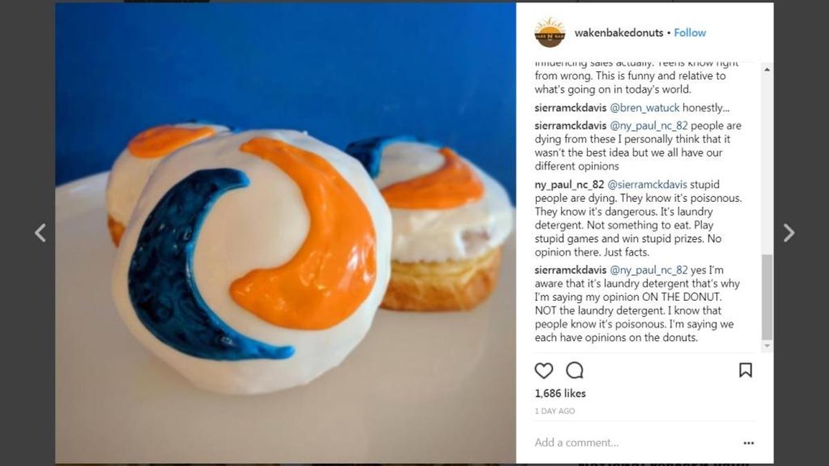 Wake N Bake Donuts in North Carolina has made Tide pod doughnuts, causing an uproar on social media.