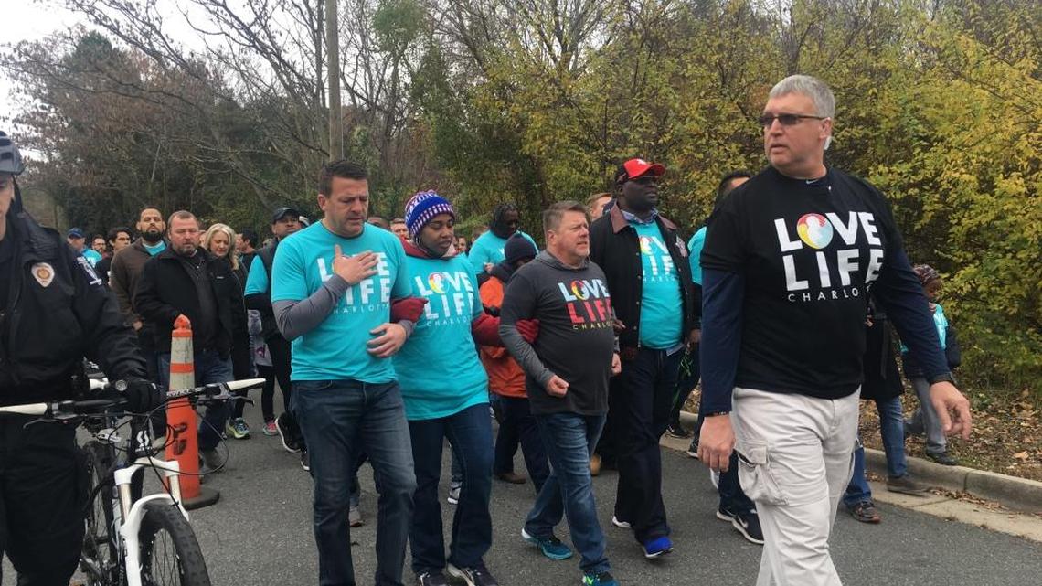 Pro-life group Love Life Charlotte led a large prayer walk around A Preferred Women’s Health on Saturday. The march comes as the city continues to grapple with preserving both safety and free speech between pro-life and pro-choice groups at the abortion clinic.