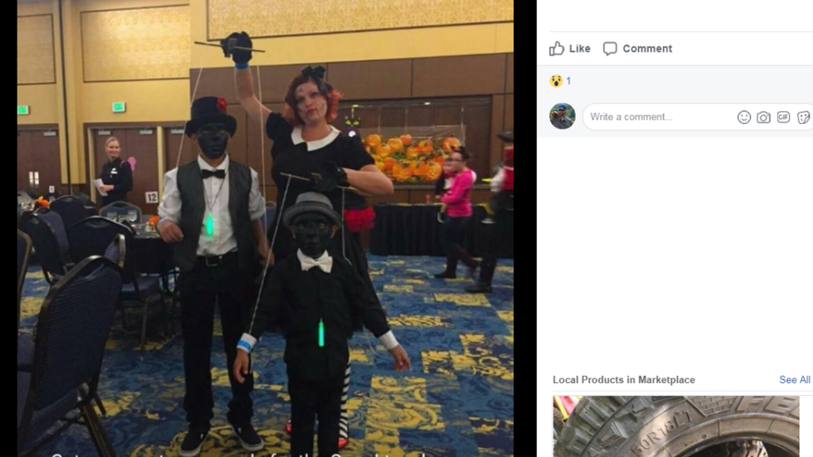 Facebook screen shot of removed photo.