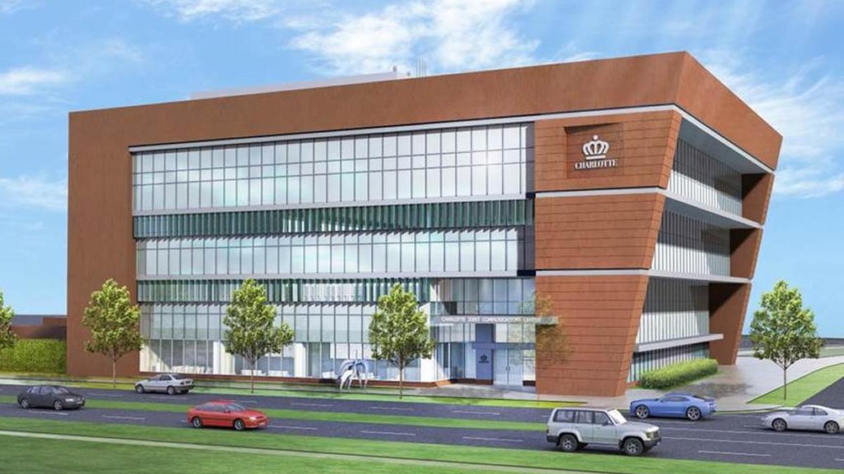 The city of Charlotte moved the location of a new Joint Communications Center to adjoin Statesville Avenue. The original site would have been away from the street to provide more security.