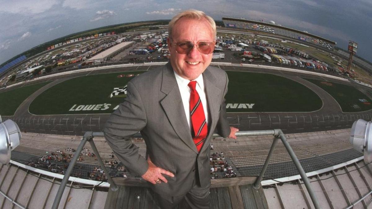 Humpy Wheeler, longtime motorsports promoter, at Lowe’s Motor Speedway in 2000.