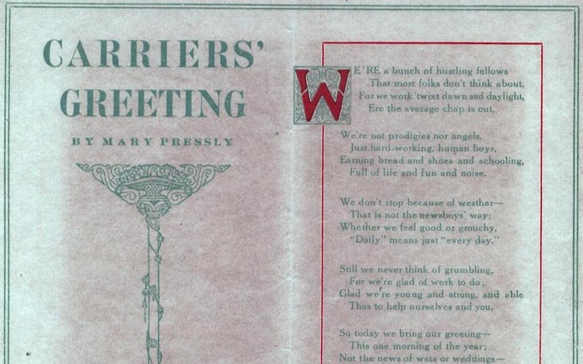 Christmas greeting from your 1915 Observer carrier