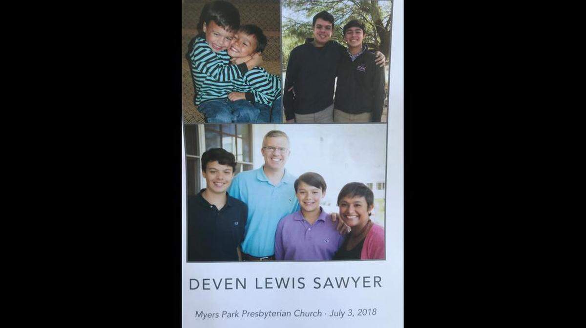 The funeral for Deven Sawyer, the Providence Day student who died after a Buenos Aires bus crash in June, was held Tuesday at Myers Park Presbyterian Church.