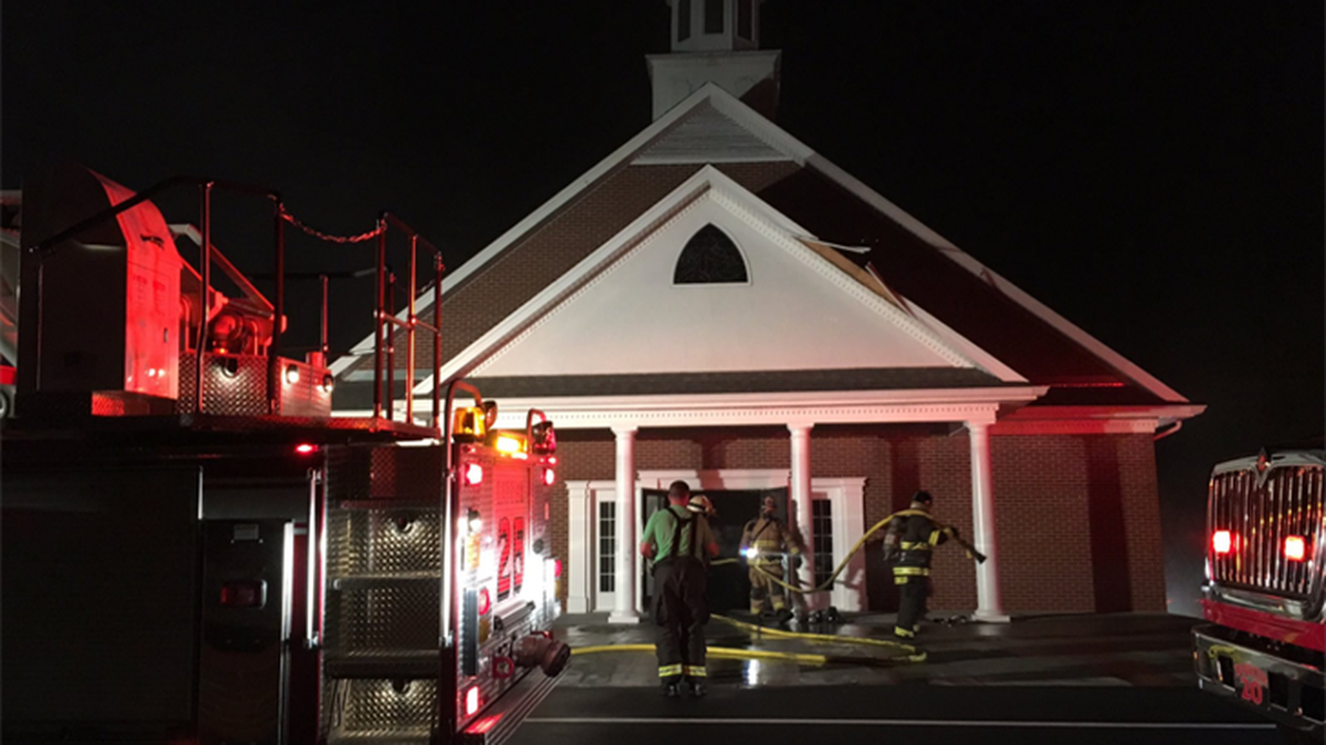 Providence Baptist Church on Providence Road in Vale. The church had extensive smoke damage.