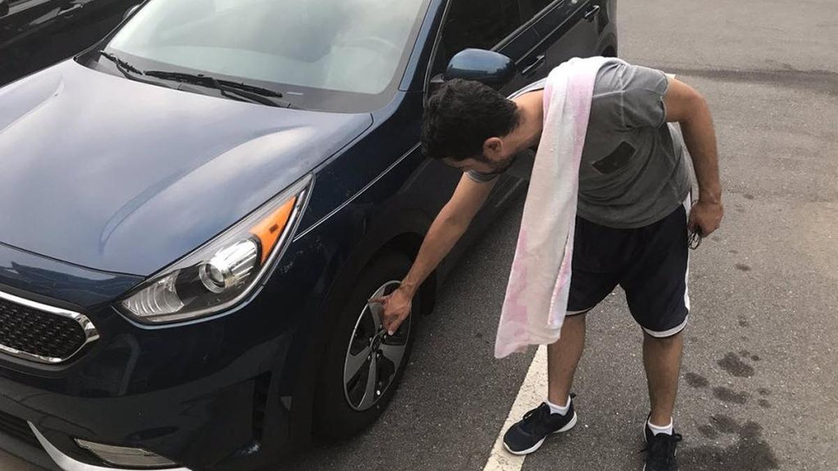 Dozens of tires were slashed early Sunday in Gastonia. Police have not identified a suspect.
