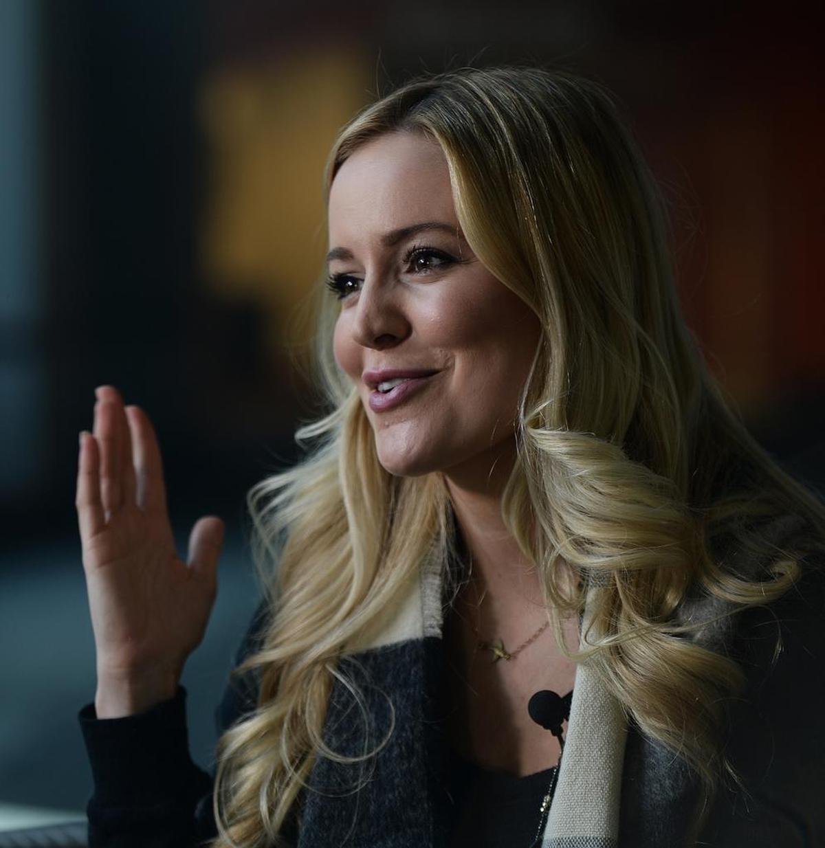 Former reality TV star Emily Maynard of Charlotte, who later wrote a tell-all book, is shown during a 2016 interview at her church, Forest Hill Church.