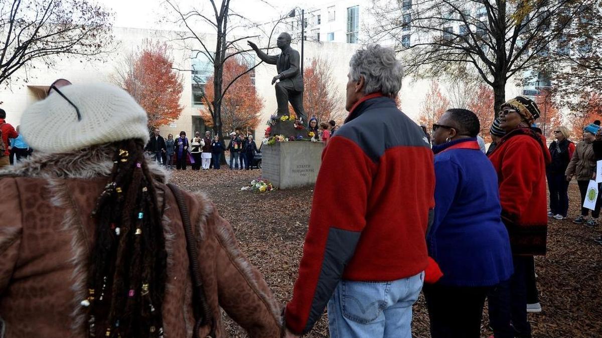 The Charlotte Clergy Coalition for Justice was among the leaders of a December March for Love, which began and ended in Marshall Park.