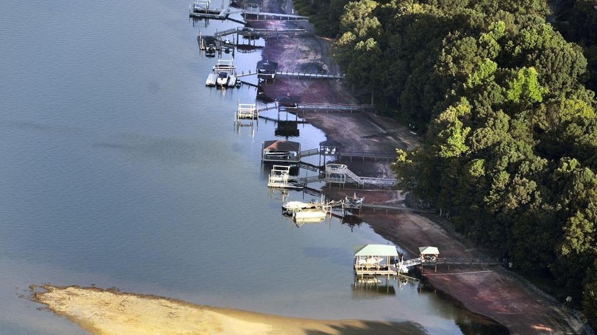 The water level was low on Lake Norman in late August but has since rebounded.