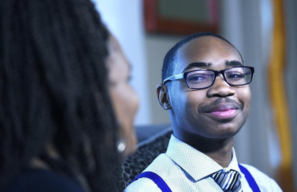 Al’Mahn Wilson, 16, is enrolled in early college at UNC Charlotte. He wants to be an architect and he has a passion for writing.