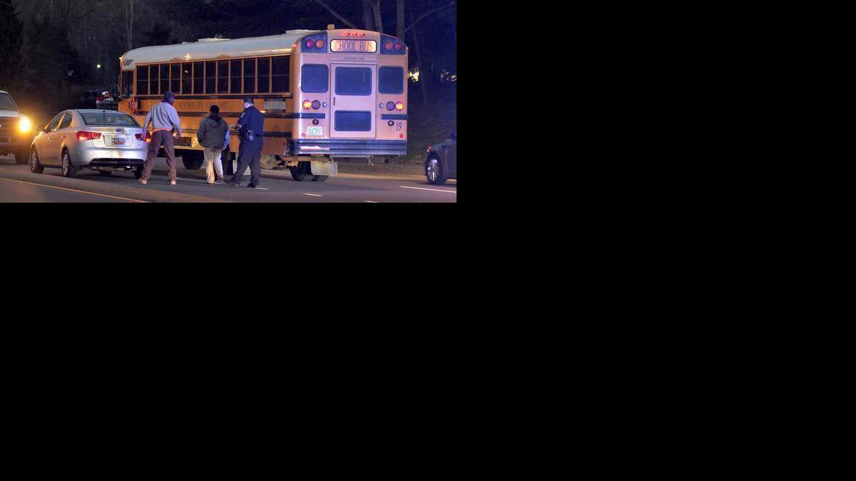 
A Charlotte Catholic school bus and a car were involved in a wreck on Fairview Road in front of the Foxcroft shopping center Wednesday.
