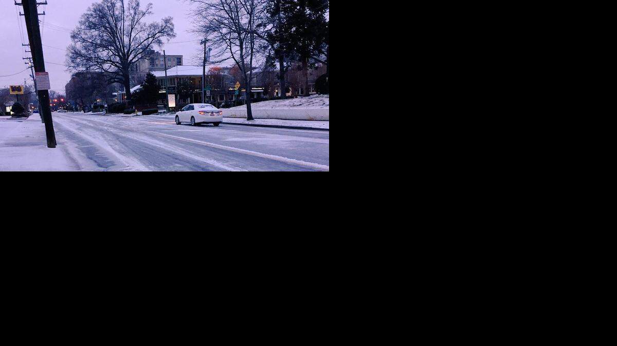 
Allyson Pyeritz ‏sent this photo of an icy East Boulevard in Charlotte’s Dilworth neighborhood.
