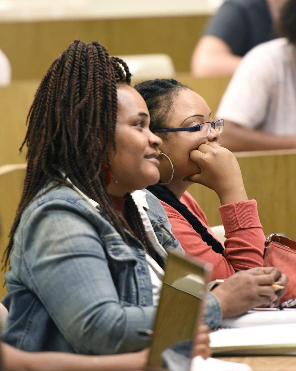 Aura Davis is studying psychology and public health at UNC Charlotte. She wants to be a mental health counselor to help people who have gone through grief, depression and anxiety similar to her own.