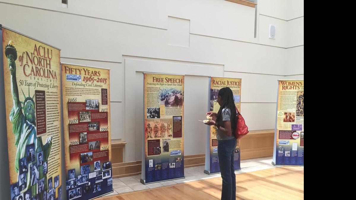 
The American Civil Liberties Union of North Carolina exhibit is on display at the Levine Museum of the New South through July 12.
