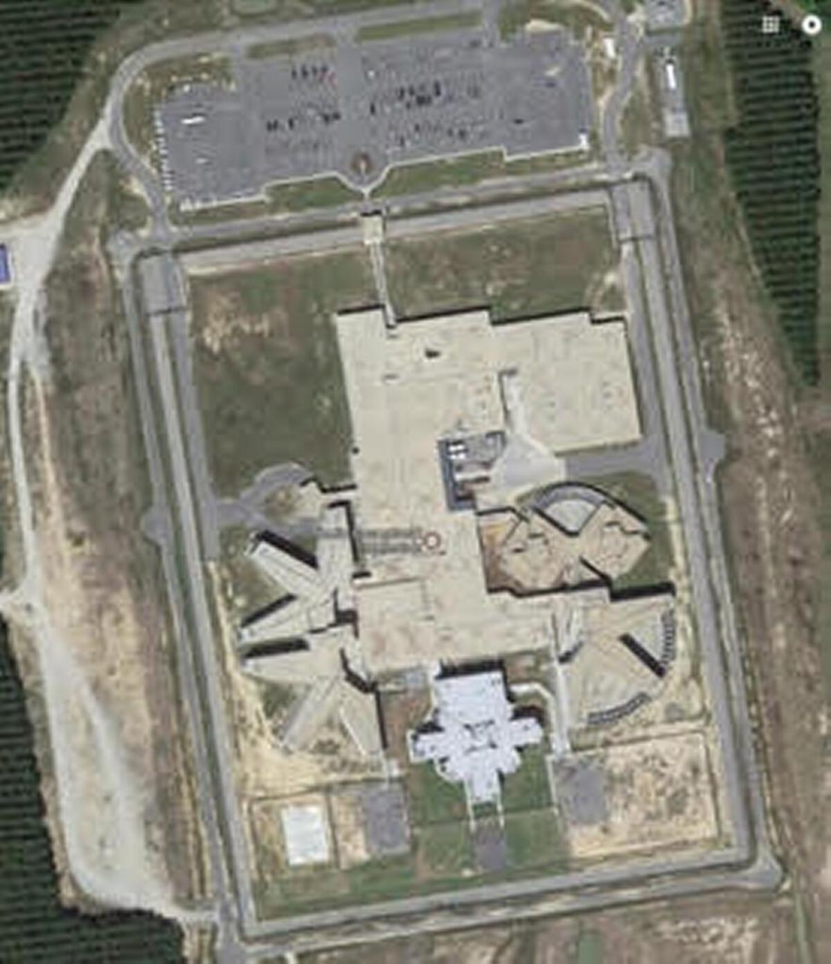 An aerial view of Bertie Correctional Institution in Windsor, N.C.