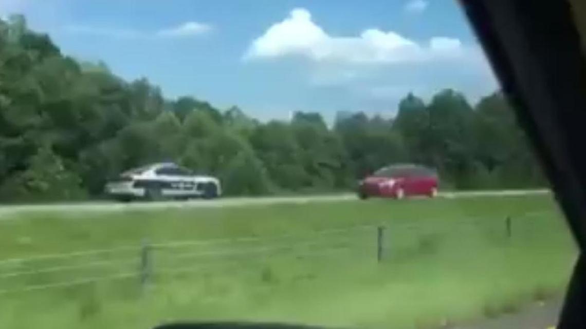 A still from the video posted on Facebook Richard Henson.