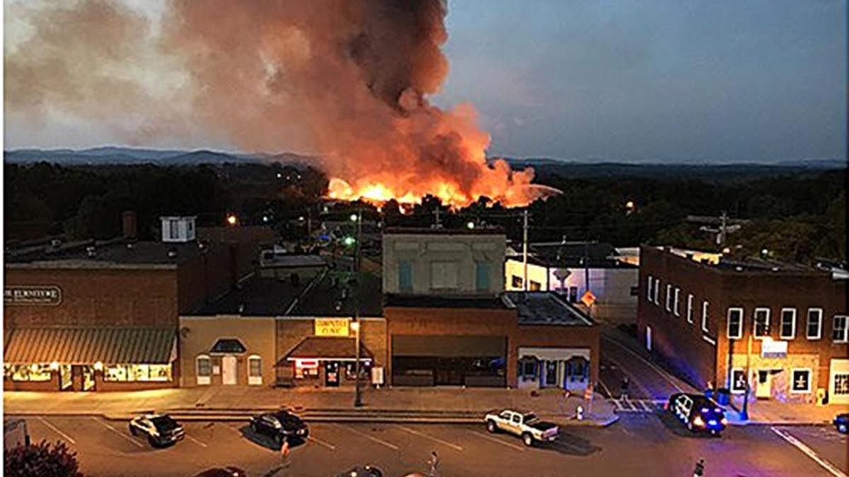 A view of the massive Granite Falls mill fire. John Sparks 07-22-2017 12:09 PM