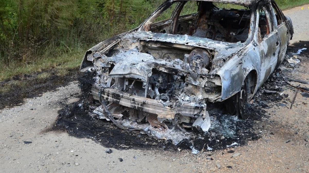 Burned car